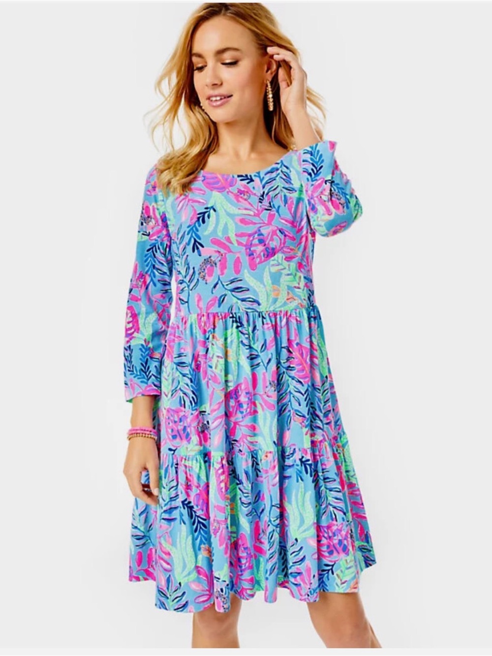 Lilly Pulitzer Geanna Swing Dress - Porto Blue You’ve Been Spotted XS NWT